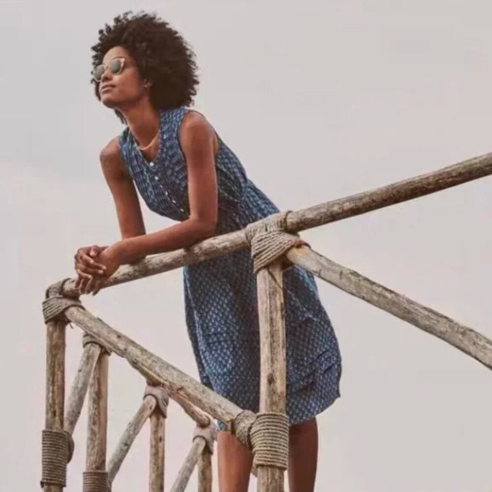 Faherty Isha Sleeveless Midi Dress - Gobi colorway - Picture 2 of 11